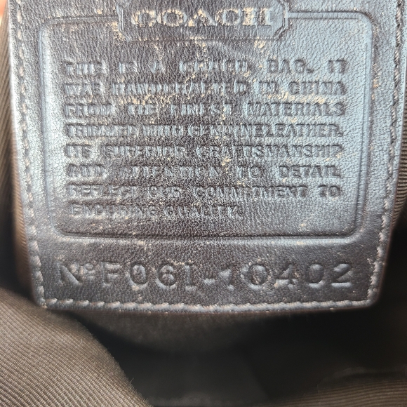 Coach 10402 Signature Jacquard Canvas Leather Brown Crossbody Shoulder Bag - Picture 14 of 16